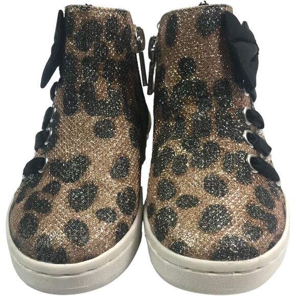 Kenneth Cole Reaction Leopard Print Bow Girl Boots - Picture 1 of 9